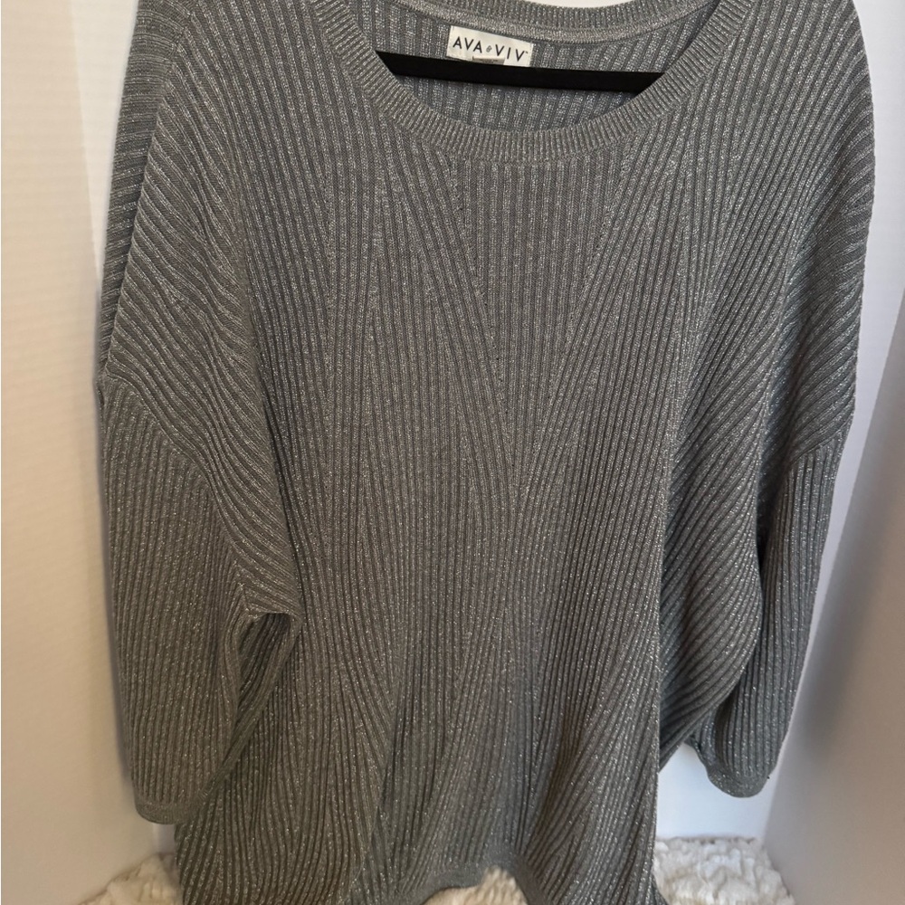 Ava & Viv Gray Women's Sweater